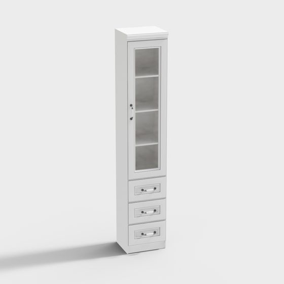 Contemporary Low-Poly Storage Cabinet 3D model for Modern Spaces
