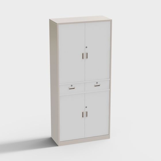 Modern Office Storage Cabinet 3D model