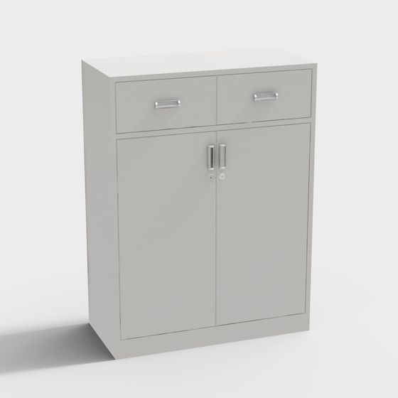Modern Minimalist Storage Cabinet 3D model