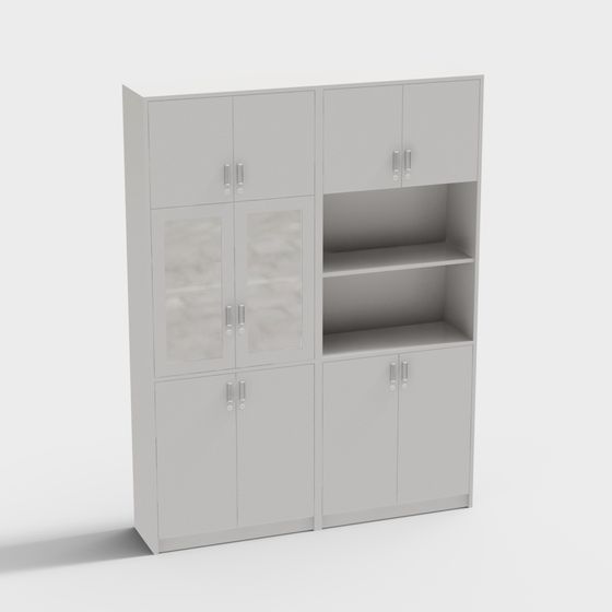 Modern Office Storage Cabinet 3D model