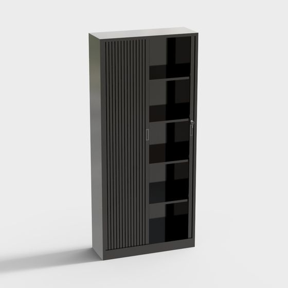 Elegant Modern Bookshelf 3D model for Urban Spaces