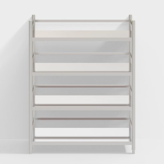 Modern Minimalist Bookshelf 3D model