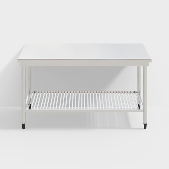 Sleek Industrial Workbench 3D model for Creative Spaces