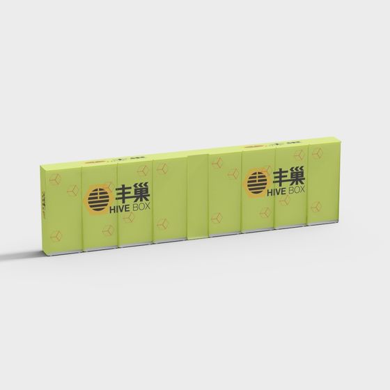 Hive Box 3D model with Unique Low Polygon Design