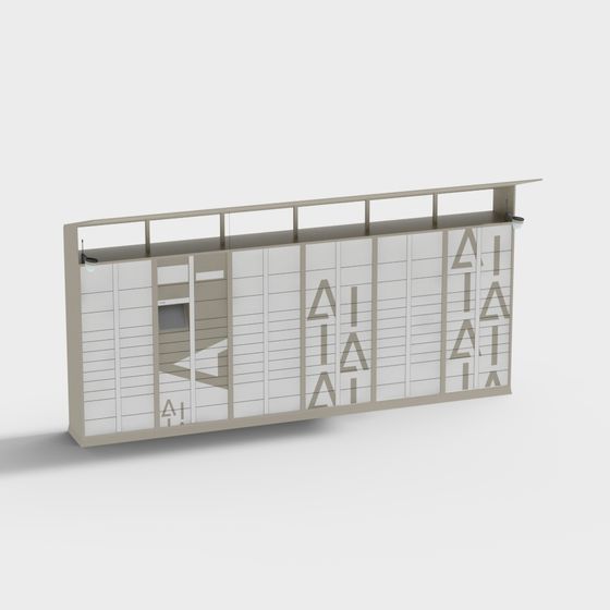 Futuristic Bank Counter 3D model