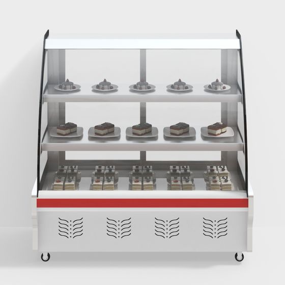 Chic Dessert Display Cabinet 3D model for Modern Interiors