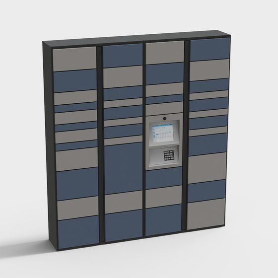 Smart Storage Cabinet 3D model for Urban Interiors