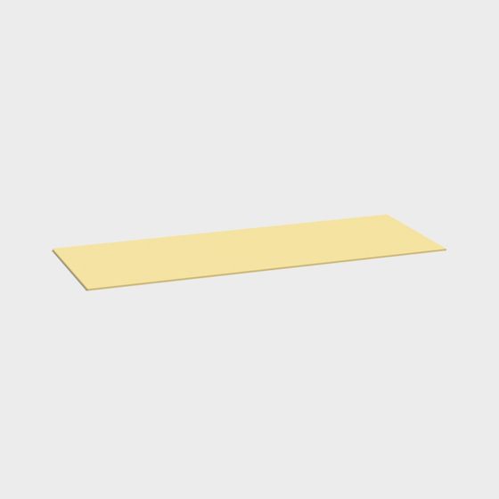 Yellow Rectangle Board 3D model