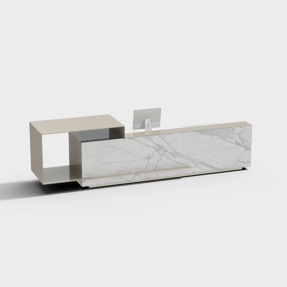 Modern Urban Reception Desk 3D model