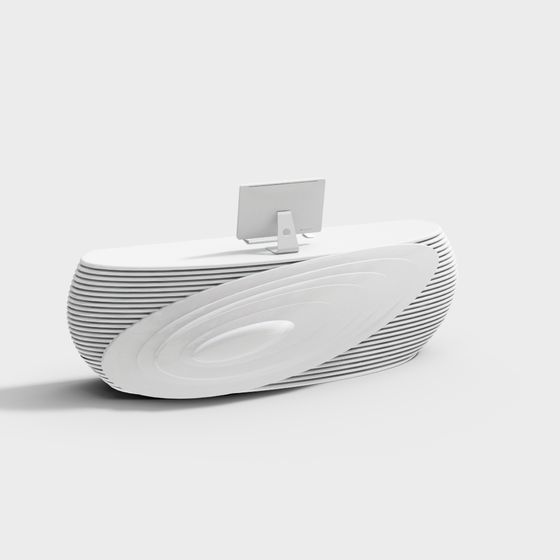 Streamlined Office Desk 3D model