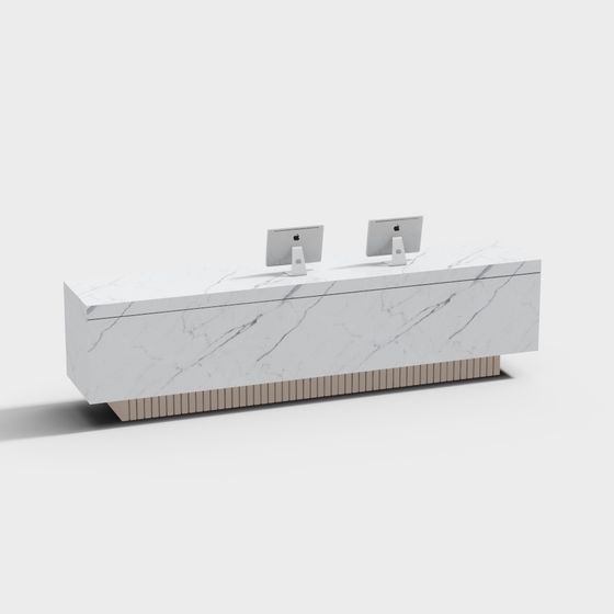 Minimalist Reception Desk 3D model