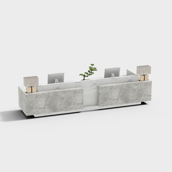 Minimalist Reception Desk 3D model