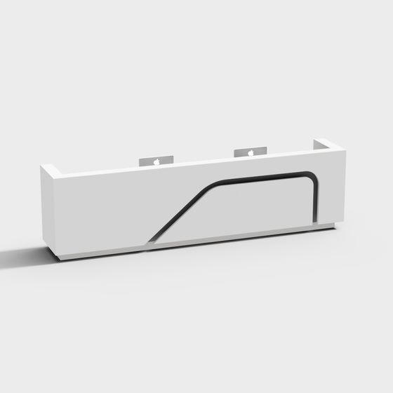 Elegant Minimalist Reception Desk 3D model