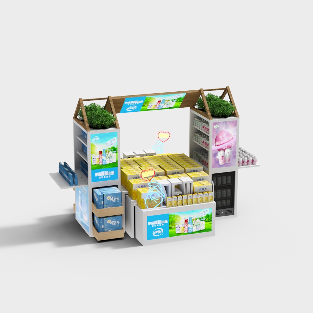 Vibrant Retail Display Area 3D model