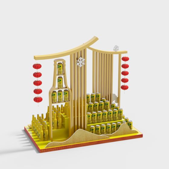 Celebratory Low-Poly 3D Model for Winter Festivities