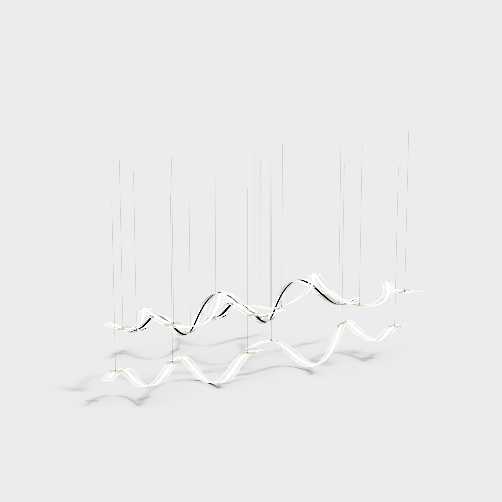 Office building lobby art chandelier