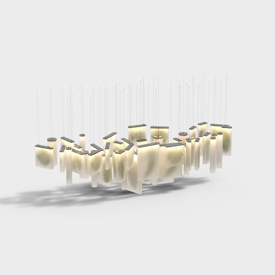 Suspended Light Poetry 3D model