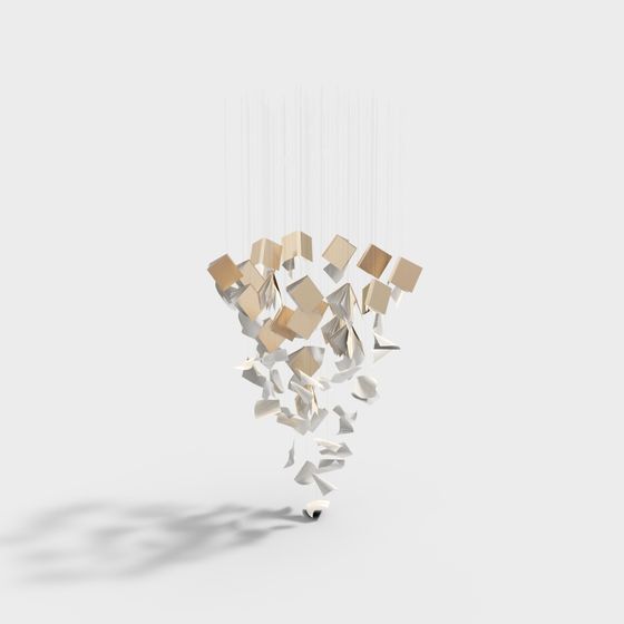 Cube Rain 3D Model for Creative Projects