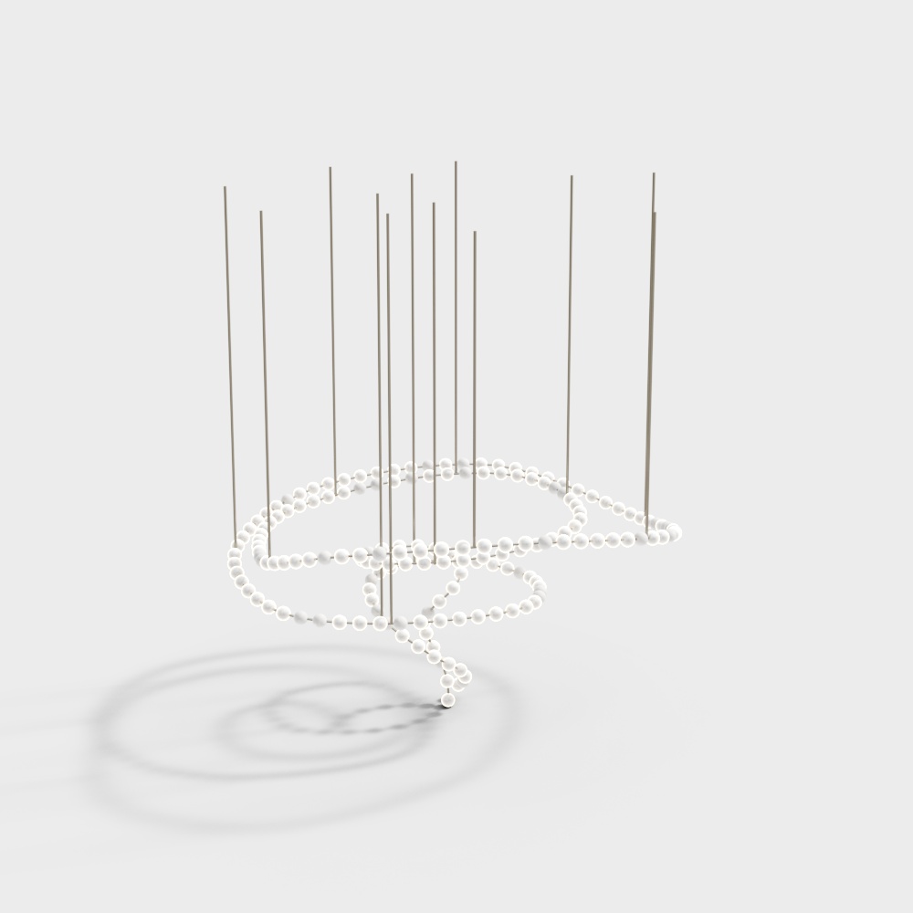 Office building lobby art chandelier