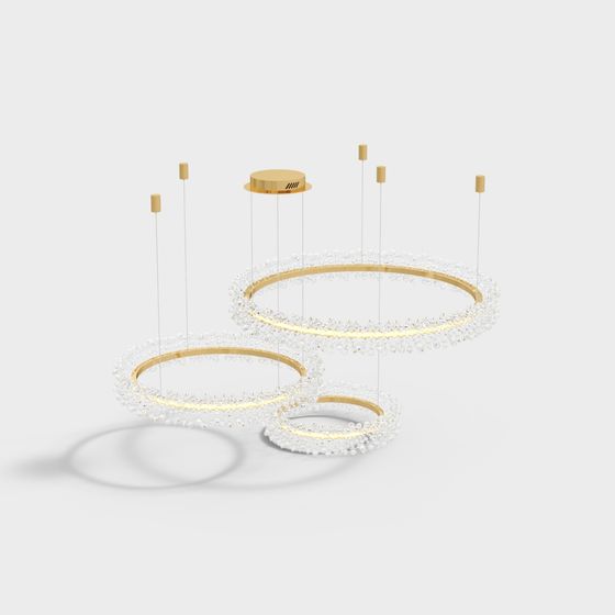 Crystal Ring Pendant Light 3D model