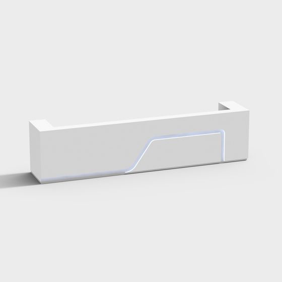 Sleek Modern Reception Desk 3D model