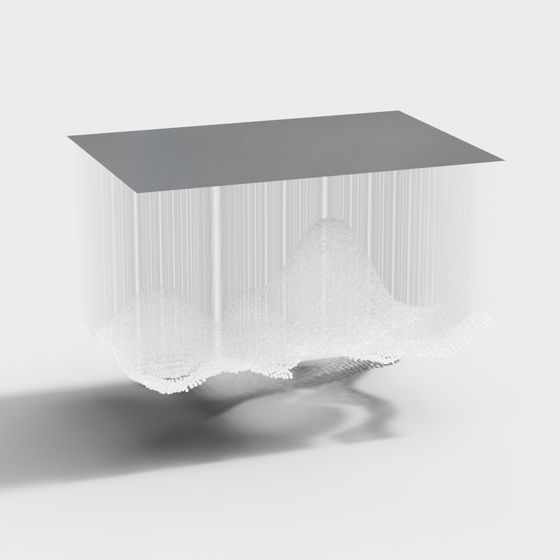 Floating Realm 3D model - A Fusion of Technology and Nature