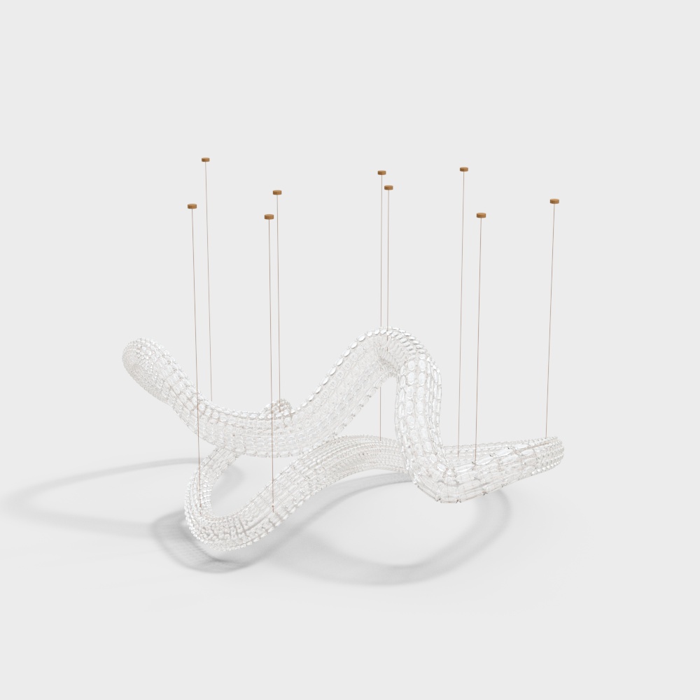 Đèn chùm nghệ thuật sảnh tòa nhà văn phòng