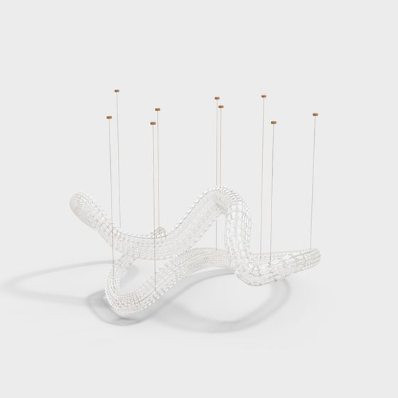 Hanging Art Snake 3D model