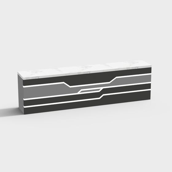 Futuristic Reception Desk 3D model