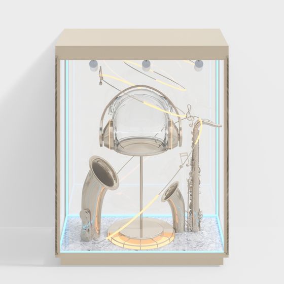 Futuristic Music Box 3D model