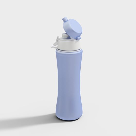 Futuristic Low-Poly Water Bottle 3D model