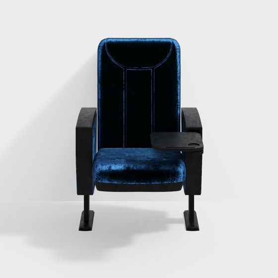 Luxurious Velvet Cinema Chair 3D model