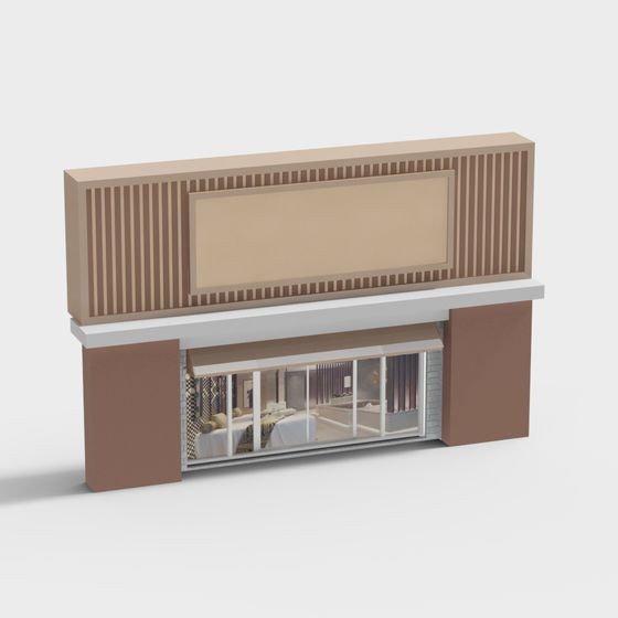 Urban Living Room 3D model - Modern Aesthetic