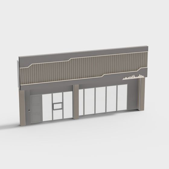 Modern Low-Poly Building 3D model