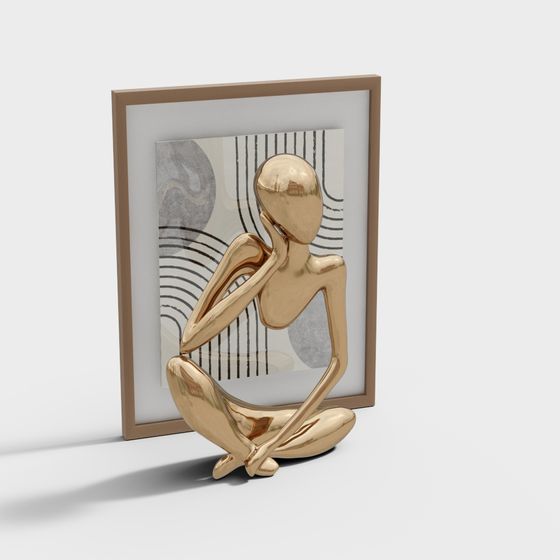 The Thinker 3D model