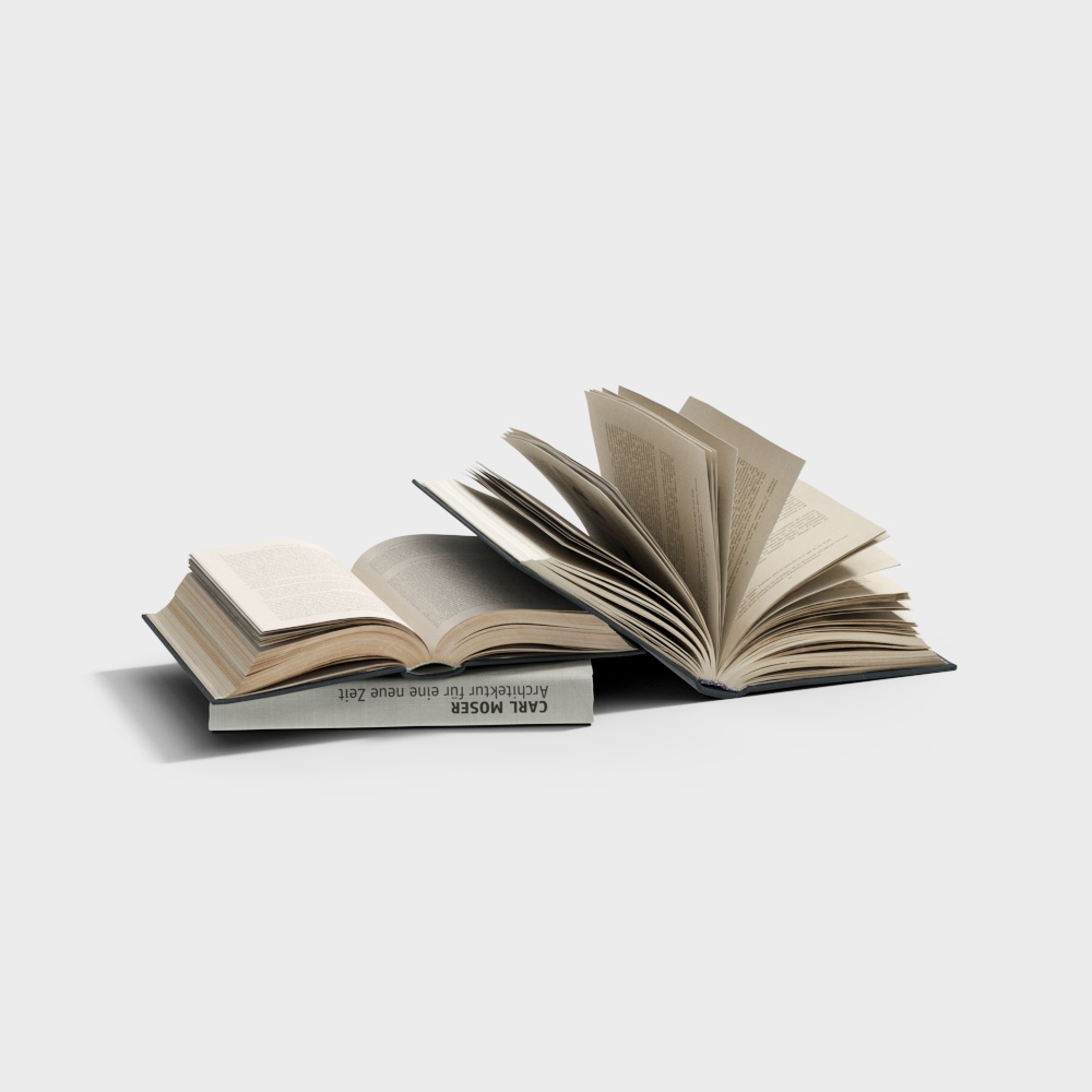 Knowledge Vessel 3D Model – Textured Low-Poly Book
