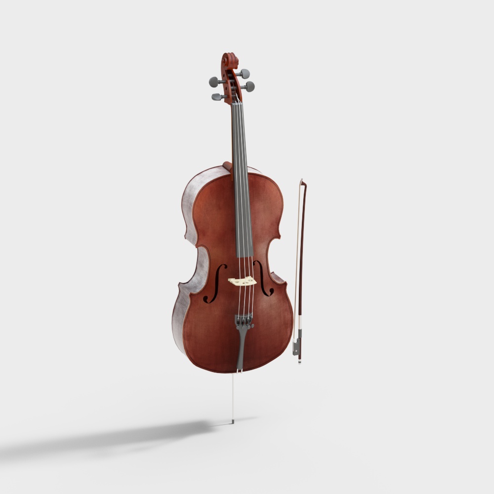Low-Polygon Violin 3D model