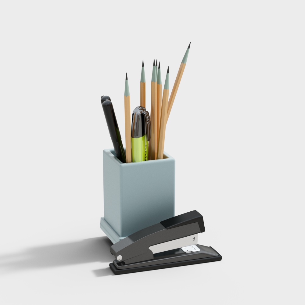 Minimalist Desk Organizer Set 3D model