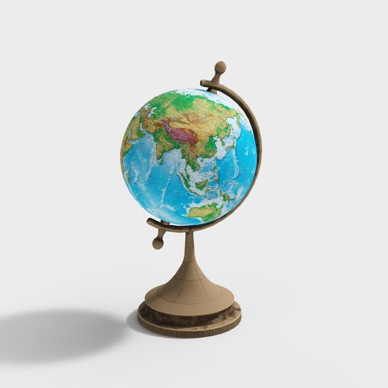Vintage Globe 3D model for Creative Projects
