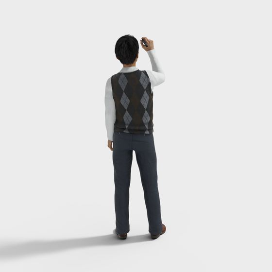 Blackboard Writer 3D model for Creative Projects