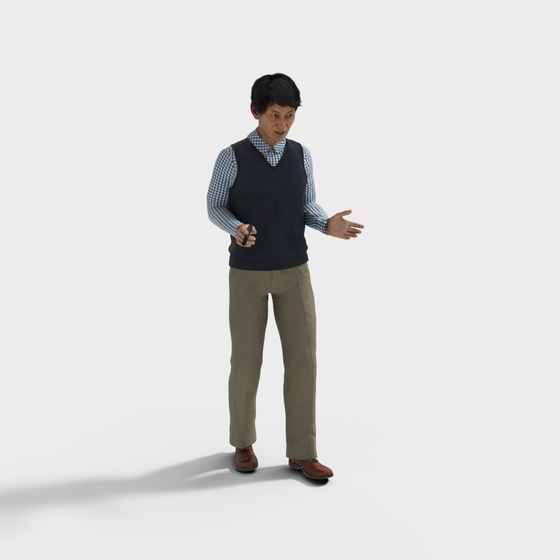 Realistic Low-Poly 3D Model Character for Creative Projects