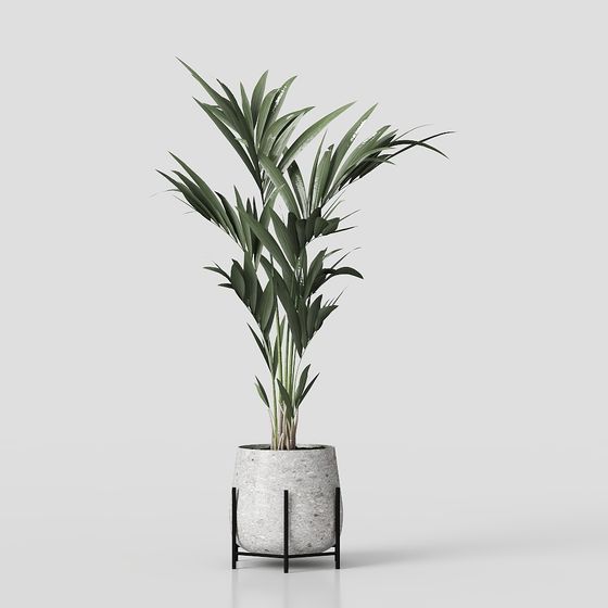 Stylish Low-Poly Plant Pot 3D model for Modern Interiors