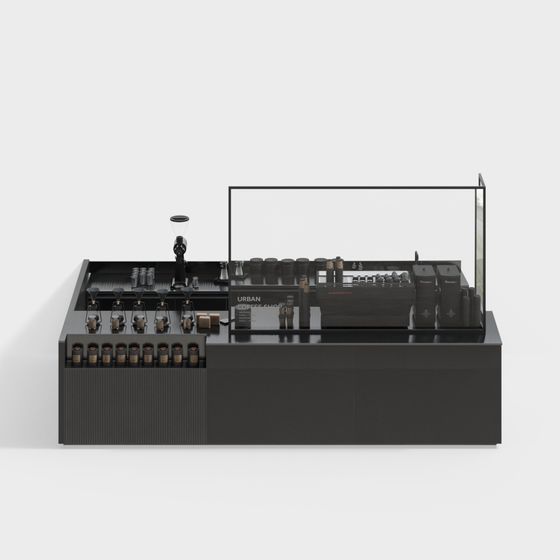 Urban Coffee Shop Counter 3D model
