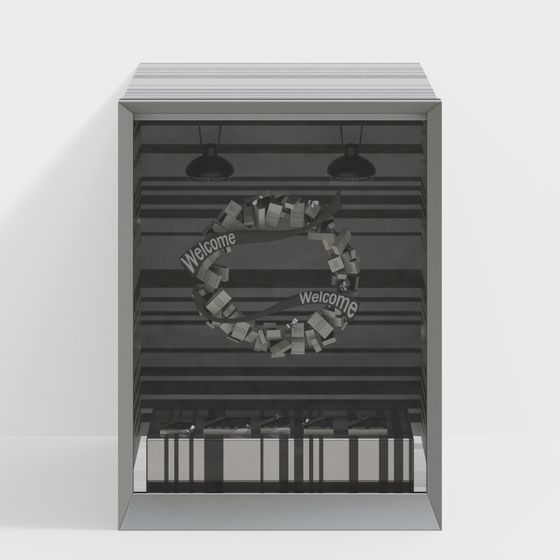 Welcome Wreath Cabinet 3D model