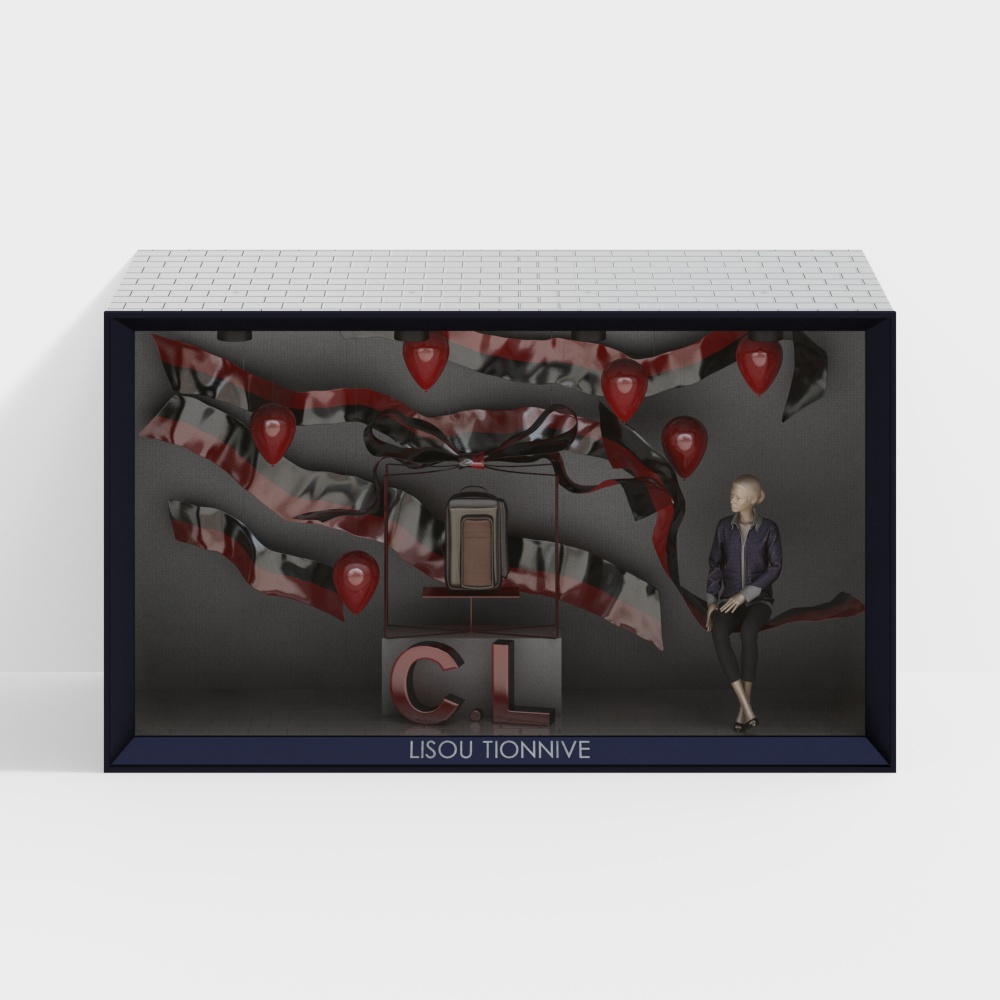 Modern simple display window