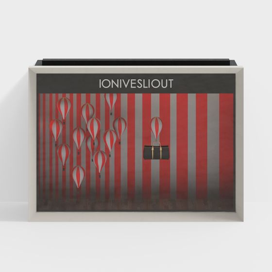 Hot Air Balloon Display Frame 3D model