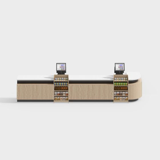 Urban Convenience Store Counter 3D model