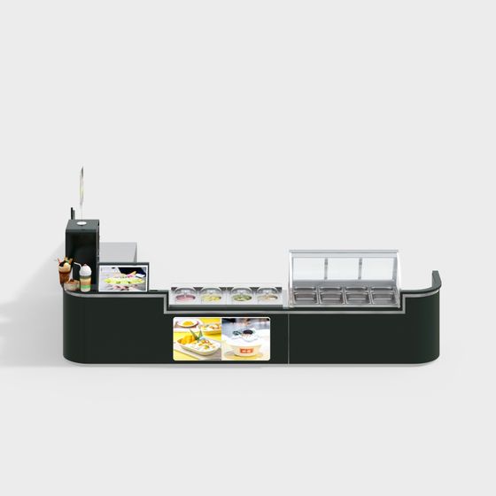 Stylish Ice Cream Display Cabinet 3D model