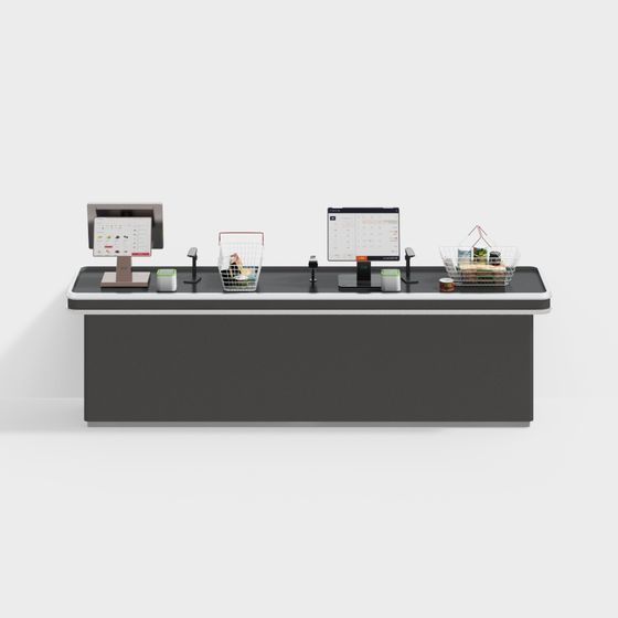 Futuristic Retail Counter 3D model