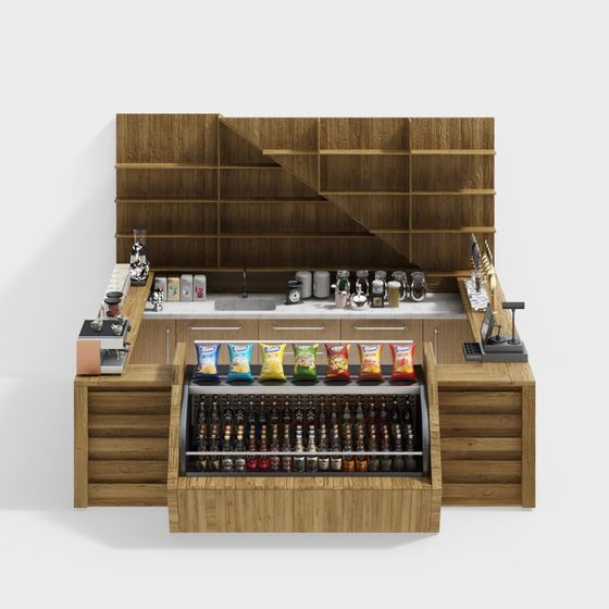 Cozy Bar Counter 3D model